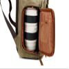 Allacki Waterproof Shock-Resistant Canvas Camera Bag Retro Style Travel Backpack (Khaki) view 4