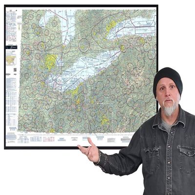 FAA Chart: VFR Sectional Detroit SDET (Current Edition). Art Print Quality, Suitable for Framing. Current Edition Printed on Demand. Ships Rolled - Not Folded.