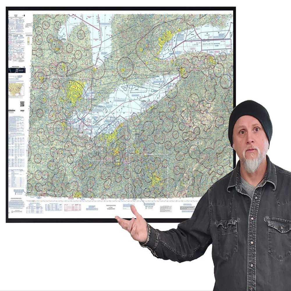 FAA Chart: VFR Sectional Detroit SDET (Current Edition). Art Print Quality, Suitable for Framing. Current Edition Printed on Demand. Ships Rolled - Not Folded.