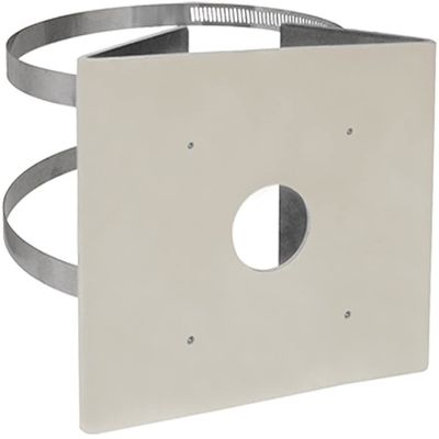 ACTi PMAX-0512 Indoor/Outdoor Pole Mount, Warm Gray for use with B412, B416, E417 and I42 Zoom Bullet Cameras; Supported Pole Range 3.25" ~ 7"; Made of Aluminum