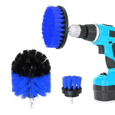 Mekas Solutions Drillbrush Tub Shower Bathroom Surfaces Tile Brush Power Grout Scrub Clean Scrubber wheel Cleaning Kit 3pcs