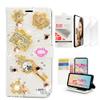 STENES Bling Wallet Case Compatible with iPod Touch 7th Gen (2019) - Stylish - 3D Handmade Diamond Key Girls Bag Crown Flowers Leather Case with Wrist Strap & Screen Protector [2 Pack] - White view 1