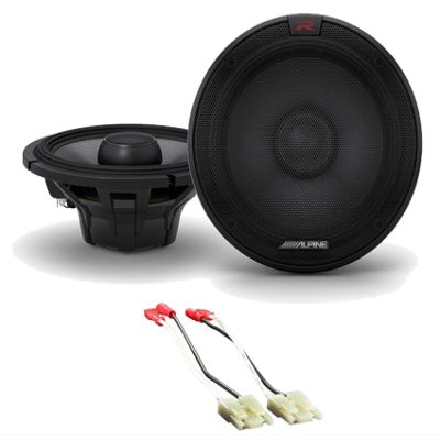 Alpine Pair R-S65.2 300 Watt 6.5" Car Audio Coaxial 2-Way Speakers Bundle with METRA 72-4500 Speaker Harness Connector Compatible with 1993-1995 Jeep Grand Cherokee, GMC Vehicles