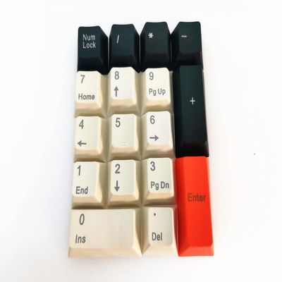 17 Keys Numeric Keypad PBT Dyeing Sublimation Numpad Keycaps OEM for Cherry MX Gaming Mechanical Keyboard (Top Printed-Big Carbon Edition)