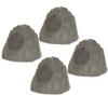 4R8SG Outdoor Slate Grey 8" Rock 4 Speaker Set for Deck Pool Spa Yard Garden view 1