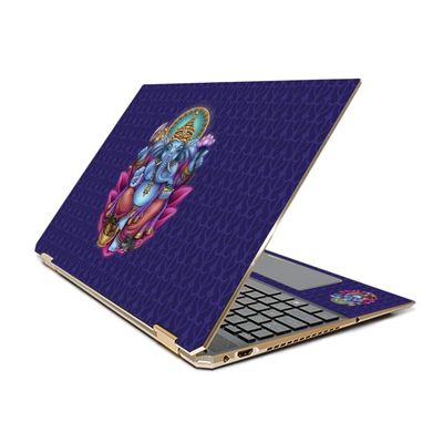 MightySkins Skin Compatible with HP Spectre x360 15.6" Gem-Cut (2019) - Ganesha Elephant | Protective, Durable, and Unique Vinyl Decal wrap Cover | Easy to Apply| Made in The USA