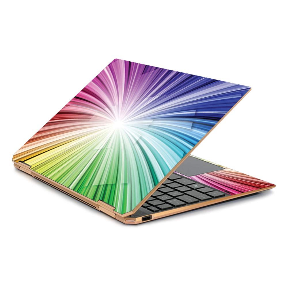 MightySkins Skin for HP Spectre X360 13.3" Gem-Cut (2019) - Rainbow Explosion | Protective, Durable, and Unique Vinyl Decal Wrap Cover | Easy to Apply, Remove, and Change Styles | Made in The USA