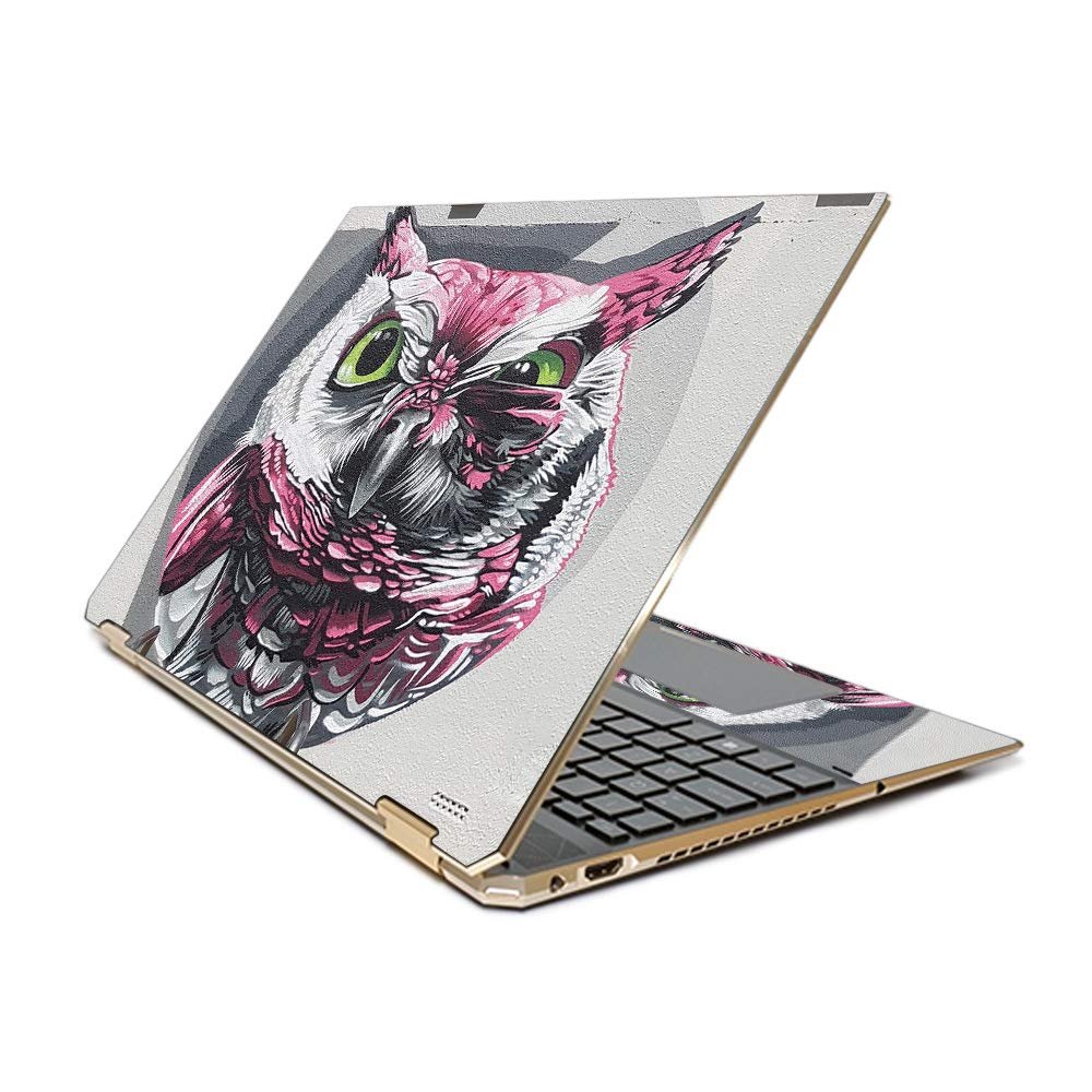MightySkins Skin Compatible with HP Spectre x360 15.6" Gem-Cut (2019) - Owl Wink | Protective, Durable, and Unique Vinyl Decal wrap Cover | Easy to Apply, Remove, and Change Styles | Made in The USA