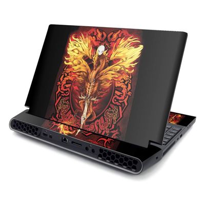 MightySkins Skin Compatible with Alienware Area-51M 17" (2019) - Flame Blade | Protective, Durable, and Unique Vinyl Decal wrap Cover | Easy to Apply, Remove, and Change Styles | Made in The USA