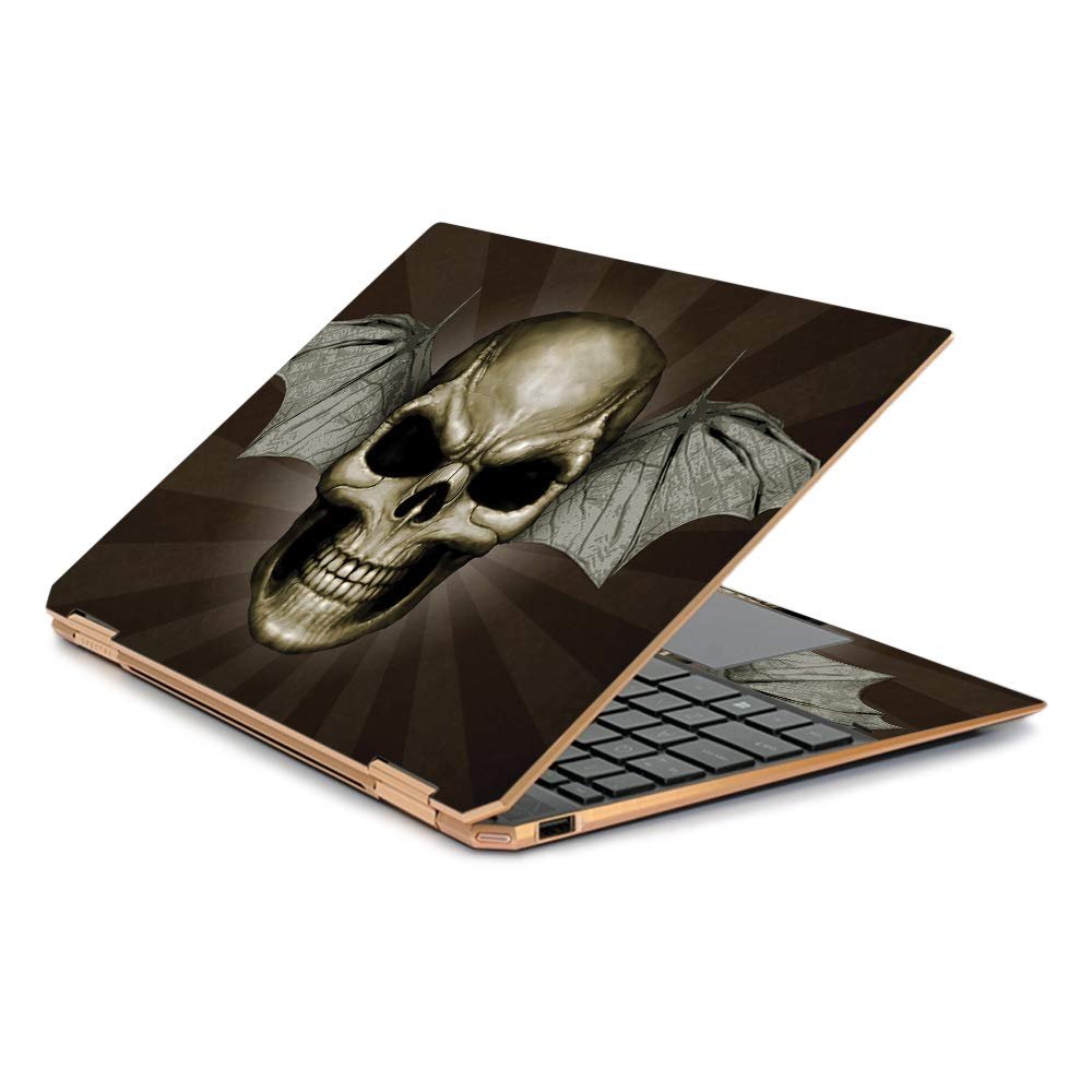MightySkins Skin Compatible with HP Spectre x360 13.3" Gem-Cut (2019) - Skeletor | Protective, Durable, and Unique Vinyl Decal wrap Cover | Easy to Apply, Remove, and Change Styles | Made in The USA