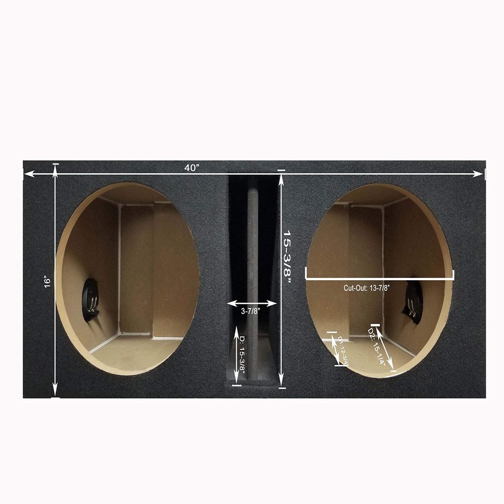 Bass Rockers BR15DV 15inch Dual Vented Divided Chamber Style Subwoofer Enclosure