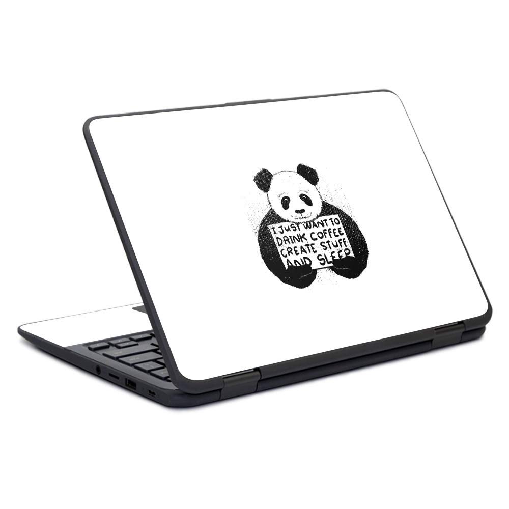 MightySkins Skin Compatible with HP Chromebook x360 11" G11 (2017) - I Just Want to | Protective, Durable, and Unique Vinyl Decal wrap Cover | Easy to Apply| Made in The USA