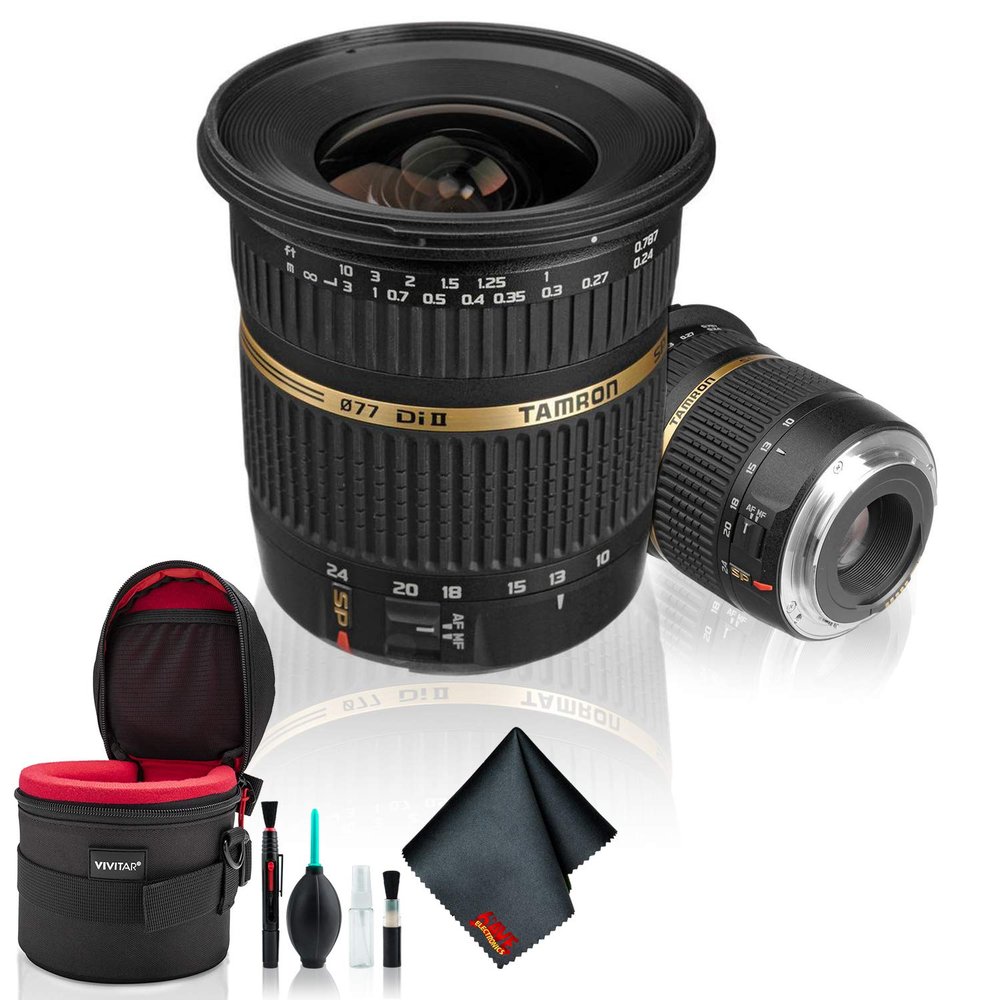 Tamron SP AF 10-24mm f / 3.5-4.5 DI II Zoom Lens for Canon DSLR Cameras (International Model) - Deluxe Bundle