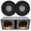 American Sound Connection Harmony Audio HA-F104 10" 700W Car Audio Subwoofers (2) Bundle with Vented Sub Box Enclosure view 1