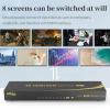 eKL KVM Switch, 8 Port v1.4 HDMI KVM Switch Supports Hotkeys Swapping 4K@30Hz 1080p 3D, 8 in 1 Out 8 PCs Sharing with One Set of Keyboard and Mouse view 2
