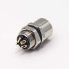 Elecbee M8 4 Pin Female Connector Female Socket Solder Cup Straight Rear Blukhead Waterproof view 2