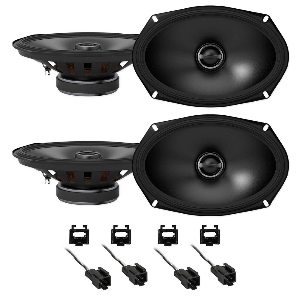 Metra 72-6512 Speaker Harness Connector for Chrysler Vehicles 90-07withCherokee Bundle with Pair Alpine S-S69 260 Watt 6x9 Coaxial 2-Way Car Audio Speakers