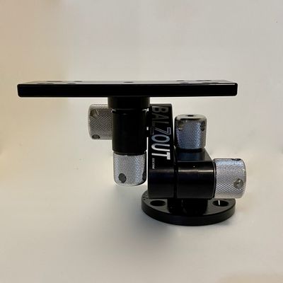 BalzOut Black 4" Round Base Aluminum Mount Fits Garmin Hummingbird Lowrance LGRB4