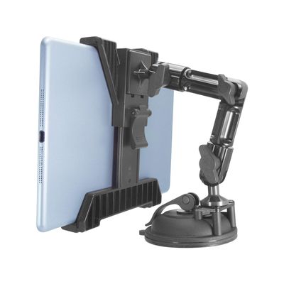 iBOLT TabDock FixedPro 360 Suction- Heavy Duty Metal 8" Multi-Angle Mount for All 7" - 10" Tablets for Commercial Vehicles, Trucks, and ELD Devices