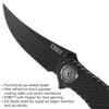 CRKT Clever Girl Folding Knife with Deadbolt Lock: D2 Plain Edge Blade, G10 Handle, Reversible Pocket Clip, 2640 view 1