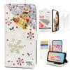 STENES Bling Wallet Case Compatible with iPod Touch 7th Gen (2019) - Stylish - 3D Handmade Snowman Snow Design Leather Case with Wrist Strap & Screen Protector [2 Pack] - White view 1
