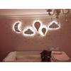 Nursery Boys Baby Kids Room Decor Wall Light Set of 5 Wooden Night Light with Led (Baby Pink) view 1
