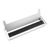 XMHF Aluminum Alloy Rectangle Wire Cable Grommet Hole Cover Cable Organizer for Office Desk Computer Desk Table 11 x 3.15 inch (280 x 80mm;Silver Tone) view 2