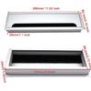 XMHF Aluminum Alloy Rectangle Wire Cable Grommet Hole Cover Cable Organizer for Office Desk Computer Desk Table 11 x 3.15 inch (280 x 80mm;Silver Tone) view 3