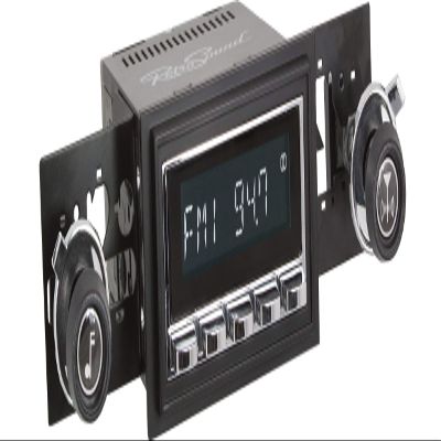 Retro Manufacturing Laguna Radio with Chrome Face, 37-73 Knobs, and Vintage Overlay LAC-M1-218-37-73-SCP