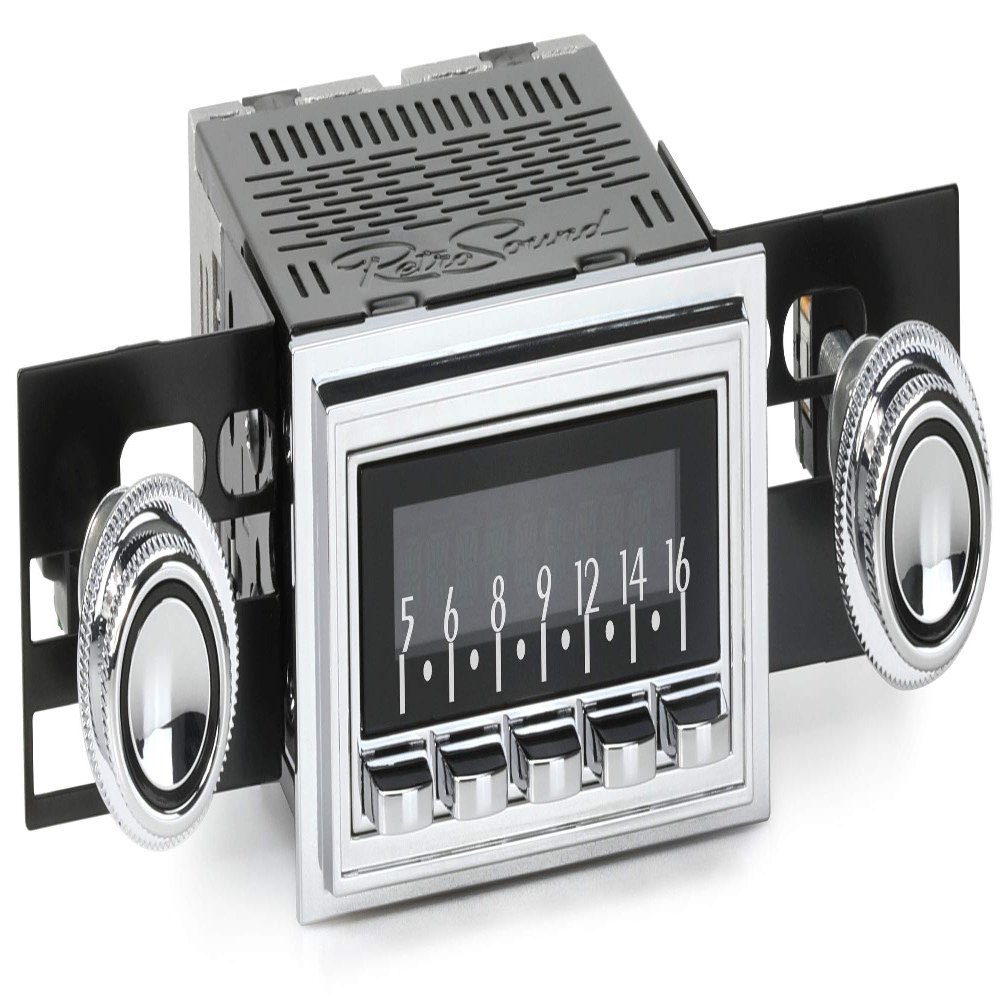 Laguna Radio with Chrome Face, 08-77 Knobs, and Vintage Overlay LAC-M1-126-08-77-SCP