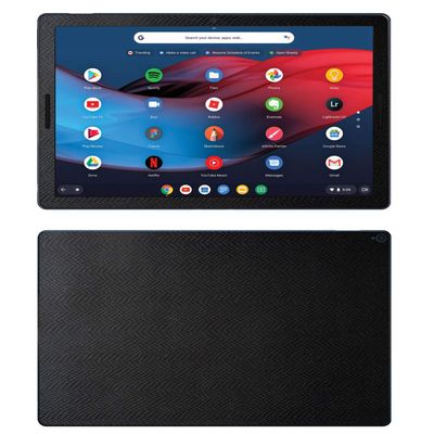 Decalrus - Protective Decal for Google Pixel Slate (12.3" Screen) Tablet Black Texture Snake Pattern Skin Skins Decal for case Cover wrap SNKgooglePixelSlate_12Black