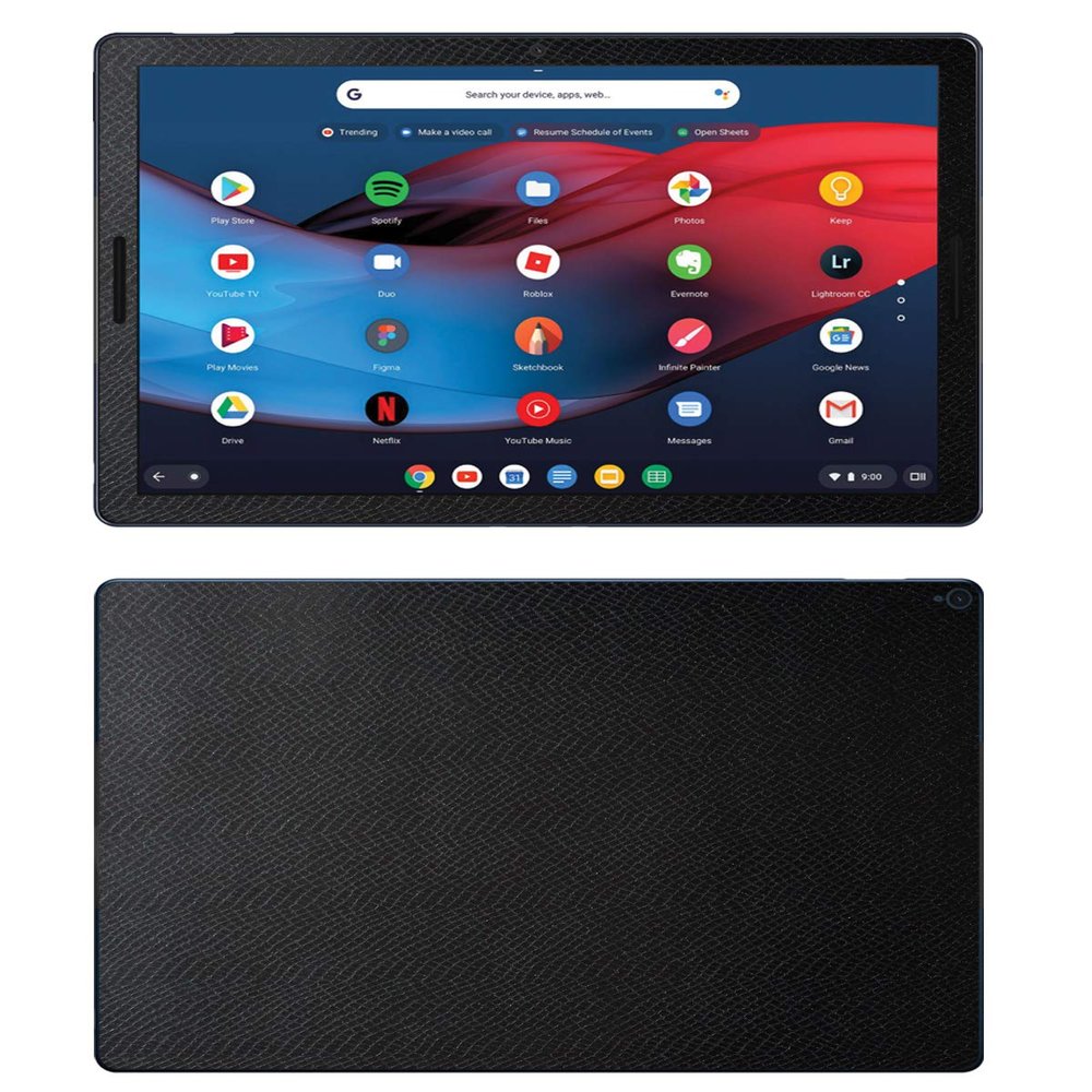 Decalrus - Protective Decal for Google Pixel Slate (12.3" Screen) Tablet Black Texture Snake Pattern Skin Skins Decal for case Cover wrap SNKgooglePixelSlate_12Black