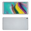 Decalrus - Protective Decal for 2019 Samsung Galaxy Tab A (10.1" Screen) Tablet Silver Carbon Fiber Skin Skins Decal for case Cover wrap CFsamsungGalTabA_10Silver view 1