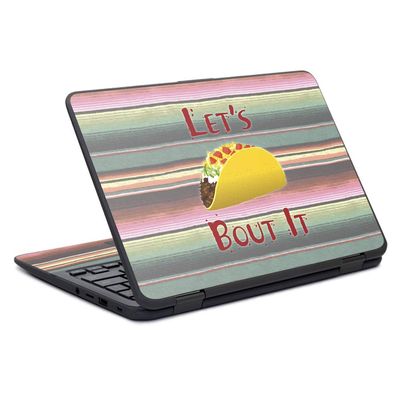 MightySkins Skin Compatible with HP Chromebook x360 11" G11 (2017) - Lets Taco Bout It | Protective, Durable, and Unique Vinyl Decal wrap Cover | Easy to Apply| Made in The USA