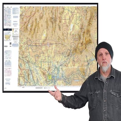 FAA Chart: VFR Sectional LAS Vegas SLV (Current Edition). Art Print Quality, Suitable for Framing. Current Edition Printed on Demand. Ships Rolled - Not Folded.