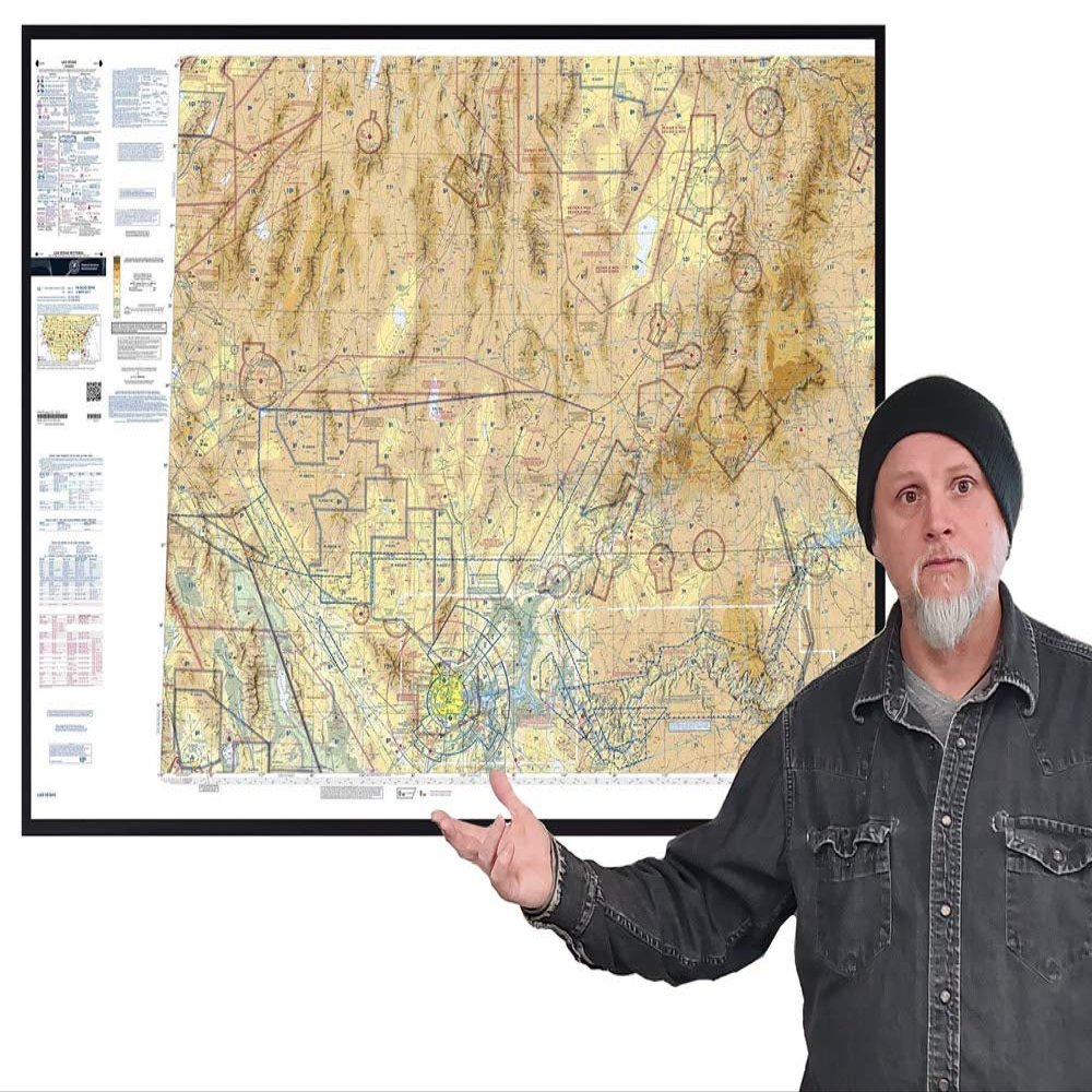 FAA Chart: VFR Sectional LAS Vegas SLV (Current Edition). Art Print Quality, Suitable for Framing. Current Edition Printed on Demand. Ships Rolled - Not Folded.