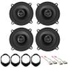 (2) ALPINE S-S50 170 Watt 5.25" 5 1/4" Coaxial 2-Way Speakers Bundle With METRA 72-5512 Harness Connector & METRA 82-5600 5.25" To 6 x 8" Replacement Brackets Compatible with 1991-Up Ford (3 items) view 1
