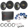 KICKER 46CSC 6.5" Speaker Replacement kit+4-Channel Amp for 2005 Honda Civic SE view 1