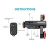Neewer 3 Wheels Wireless Video Camera Dolly, 3 Speed Motorized Electric Track Rail Slider Dolly Car with Remote Control, Compatible with DSLR Camera Camcorder GoPro iPhone and Android Smartphone view 3