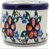 Polmedia Polish Pottery Heater - Lancaster Rose Pattern Handmade in Boleslawiec Poland by Ceramika Artystyczna + Certificate of Authenticity view 2