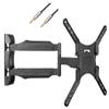Kanto Full Motion Wall Mount for 26 to 55" Televisions and Up to 80 Pounds Plus 6ft Kubicle Aux Cable Bundle view 1