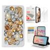 STENES Bling Wallet Case Compatible with iPod Touch 7th Gen (2019) - Stylish - 3D Handmade Mask Cross Design Leather Case with Wrist Strap & Screen Protector [2 Pack] - Gold view 1
