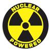(2 Pcs) Nuclear Powered Funny Vinyl Decal Bumper Sticker Radiactive Sign For Car Truck SUV Motorcycle Body Panels EV Vehicles Bikes Scooters view 1