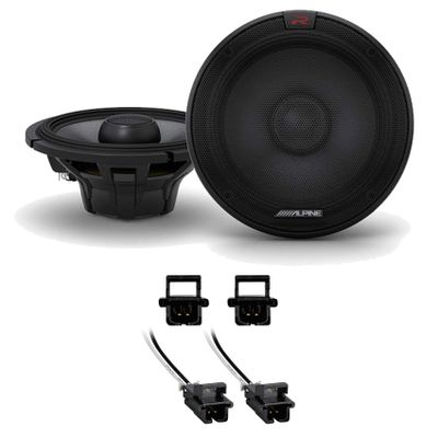 Alpine Pair R-S65.2 300 Watt 6.5" Car Audio Coaxial 2-Way Speakers Bundle with METRA 72-4568 Speaker Connector Adapter Harness Compatible with 2000-13 Chevrolet Chevy Impala