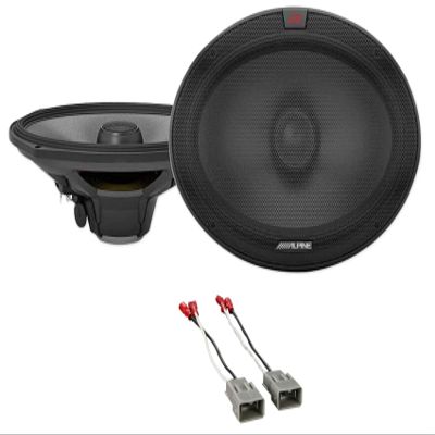 Alpine Pair R-S69.2 300 Watt 6x9 Car Audio Coaxial 2-Way Speakers Bundle with METRA 72-7800 Speaker Connector Harness for 1986-2011 Honda Civic (2 Item)