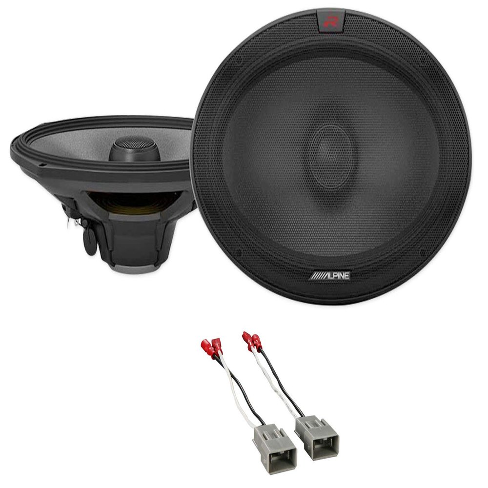 Alpine Pair R-S69.2 300 Watt 6x9 Car Audio Coaxial 2-Way Speakers Bundle with METRA 72-7800 Speaker Connector Harness for 1986-2011 Honda Civic (2 Item)