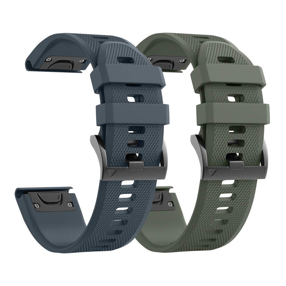 ANCOOL for Fenix 7X/Fenix 6X/Fenix 5X/Fenix 8 51mm Watch Band 26mm Quickfit Bands Compatible with Fenix 6X Pro/7X Pro/5X Plus/3/Descent MK 2/2i/MK 3 51mm Smartwatch(Olive Green/Slate)
