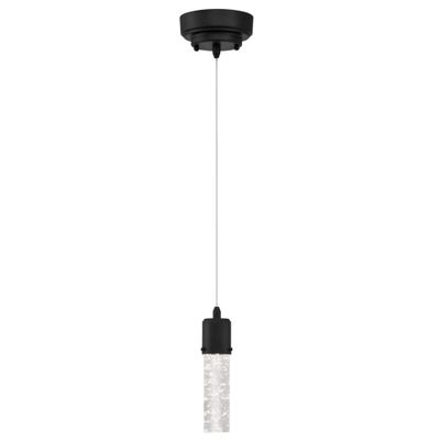 Westinghouse 6372300, Matte Black Finish with Bubble Glass Cava One-Light LED Indoor Mini Pendant, one size
