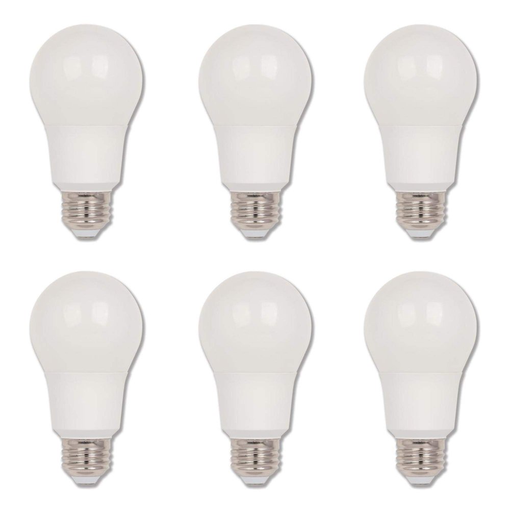 Westinghouse 5133100 9 Watt LED Bulbs (60 Watt Equivalent) Omni A19, Bright White, ENERGY STAR, Dimmable LED Bulbs, E26 Medium Base, 6-pack