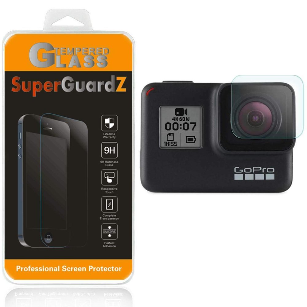 [2-Pack] for GoPro Hero7 Black/Silver/White Tempered Glass Camera Lens Protector Cover Guard, SuperGuardZ, 9H, 0.3mm, Anti-Scratch, Anti-Bubble [Lifetime Replacement] + 2 Stylus Pen
